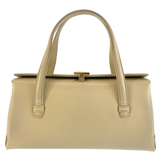 GUCCI グッチ Gロゴ ベージュ クリーム ゴールド金具 レザー 000 1448 0539 ハンドバッグ レディース B26
