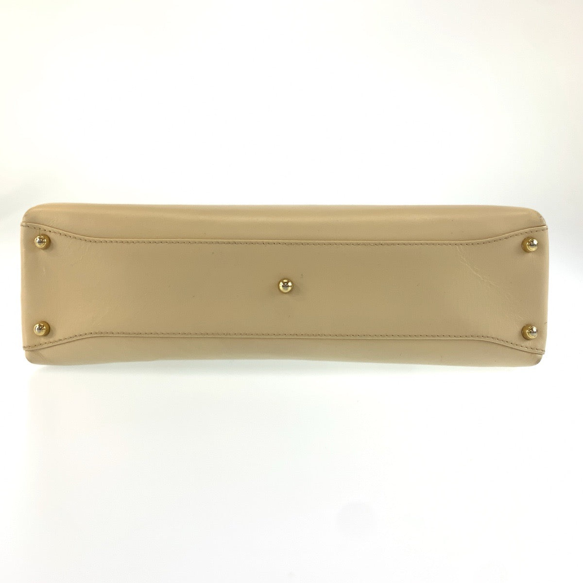 GUCCI グッチ Gロゴ ベージュ クリーム ゴールド金具 レザー 000 1448 0539 ハンドバッグ レディース B26
