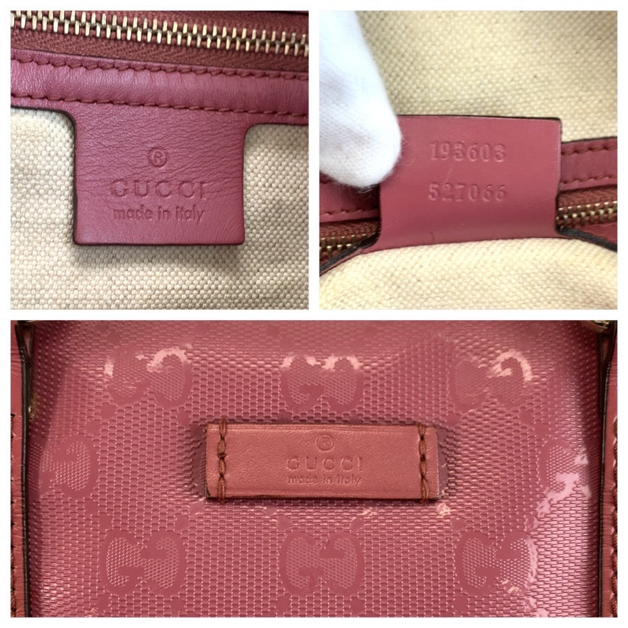 GUCCI グッチ GGインプリメ ジョイ ピンク ゴールド金具 PVC 193603 ハンドバッグ ボストンバッグ レディース ABP37
