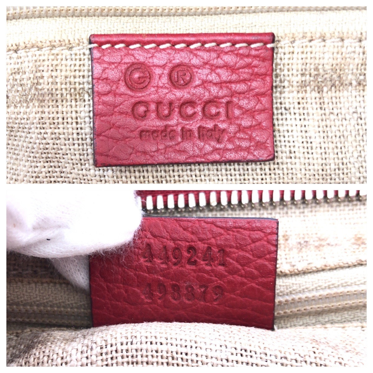 GUCCI グッチ ブリー ２way ベージュ レッド ゴールド金具 GGキャンバス / レザー 449241 ハンドバッグ ショルダーバッグ レディース AB46