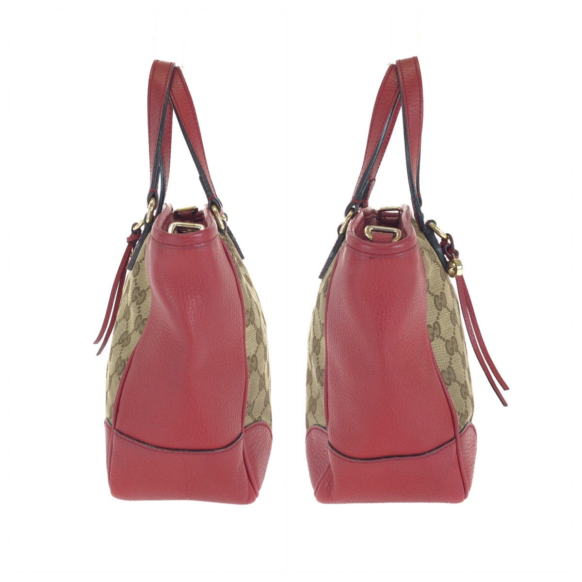 GUCCI グッチ ブリー ２way ベージュ レッド ゴールド金具 GGキャンバス / レザー 449241 ハンドバッグ ショルダーバッグ レディース AB46