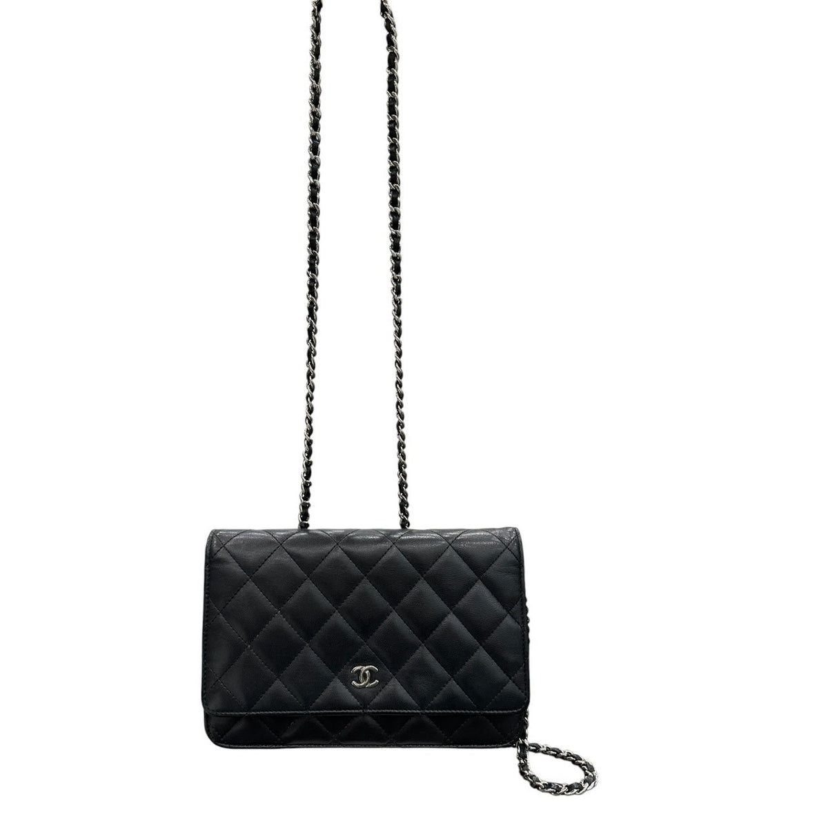 CHANEL シャネル ラムスキン マトラッセ ブラック シルバー金具 レザー AP0250 ショルダーバッグ レディース A