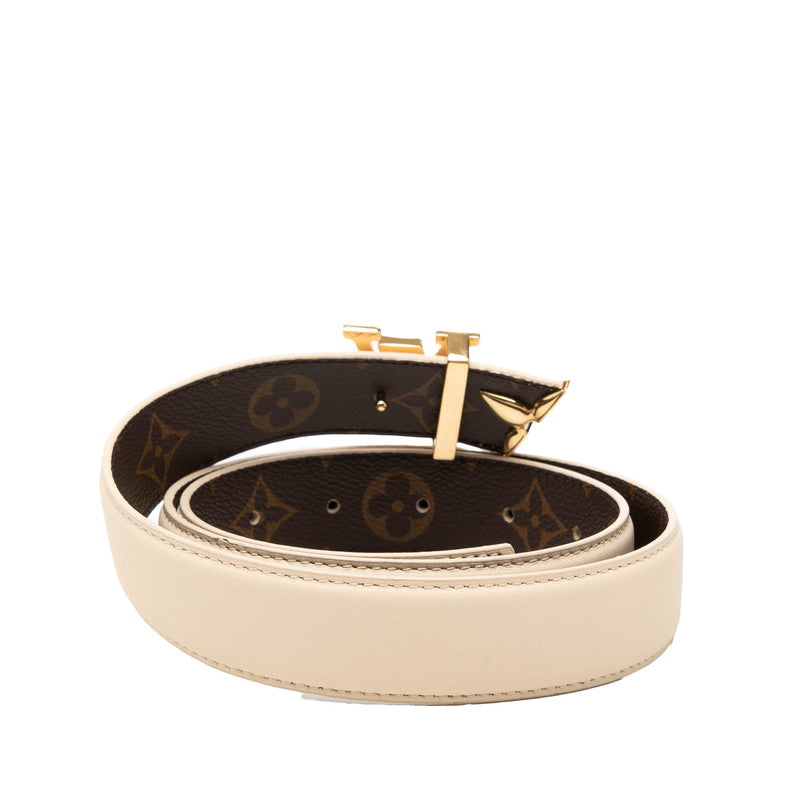 LOUIS VUITTON ルイ ヴィトン モノグラム フラワー ベルト プリティー LV 30MM リバーシブル ベージュ ブラウン PVC / レザー M8233W ベルト サイズ：80/32 レディース A