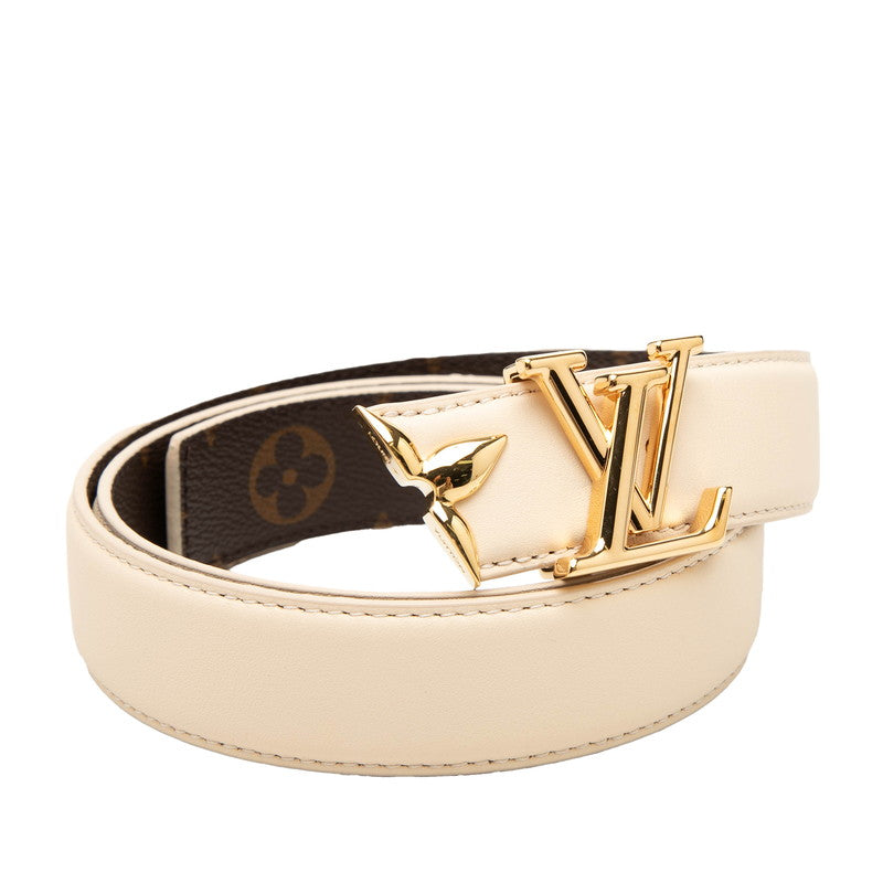 LOUIS VUITTON ルイ ヴィトン モノグラム フラワー ベルト プリティー LV 30MM リバーシブル ベージュ ブラウン PVC / レザー M8233W ベルト サイズ：80/32 レディース A