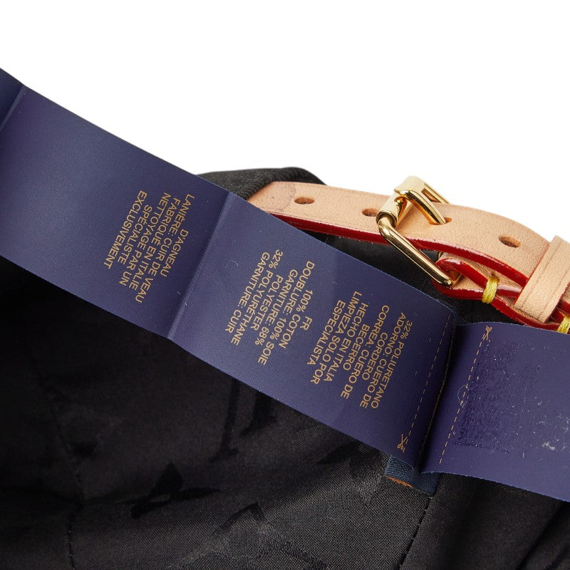 LOUIS VUITTON ルイ ヴィトン モノグラム LV ファースト ブラック レザー / コットン / シルク M7088M ベースボールキャップ 男女兼用 レディース A