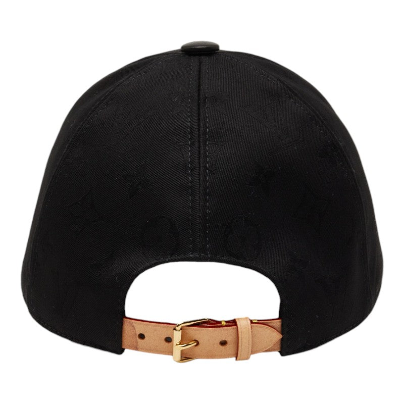 LOUIS VUITTON ルイ ヴィトン モノグラム LV ファースト ブラック レザー / コットン / シルク M7088M ベースボールキャップ 男女兼用 レディース A