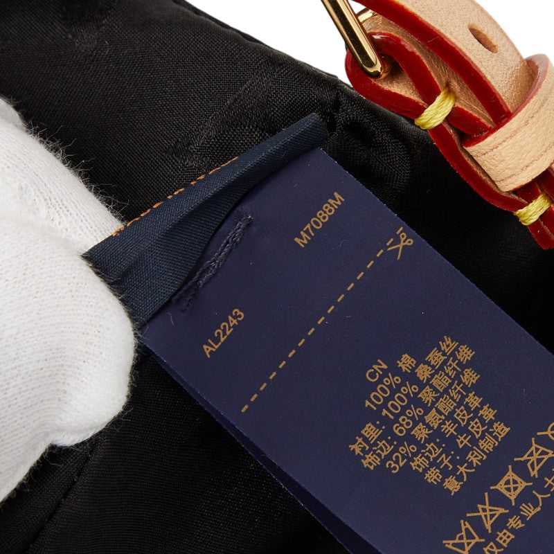 LOUIS VUITTON ルイ ヴィトン モノグラム LV ファースト ブラック レザー / コットン / シルク M7088M ベースボールキャップ 男女兼用 レディース A