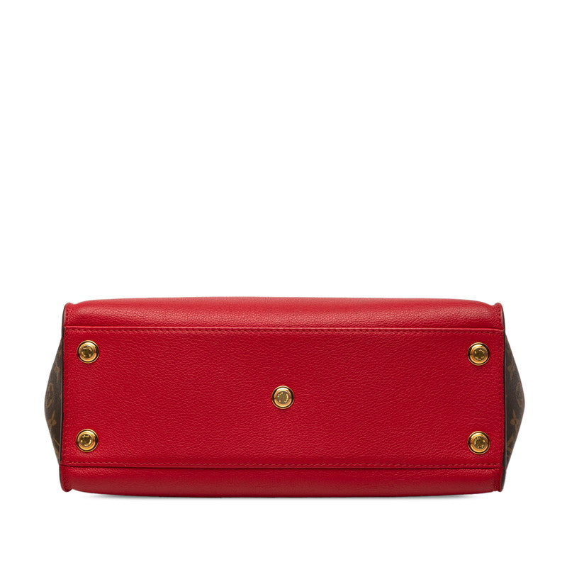 LOUIS VUITTON ルイ ヴィトン モノグラム オンマイサイド MM ルージュラビット ブラウン PVC / レザー M53824 ハンドバッグ ショルダーバッグ 2WAY レディース AB