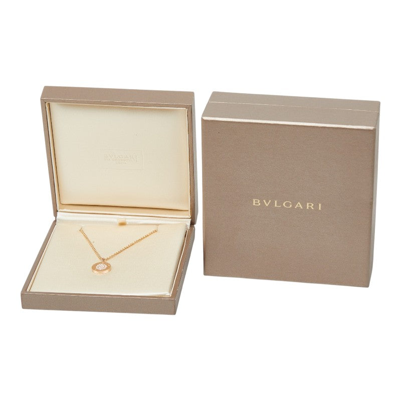 BVLGARI ブルガリ ブルガリブルガリ K18PG ピンクゴールド / ホワイトシェル / ダイヤモンド 358375 チェーン ペンダント ネックレス ダイヤ 0.34ct レディース A