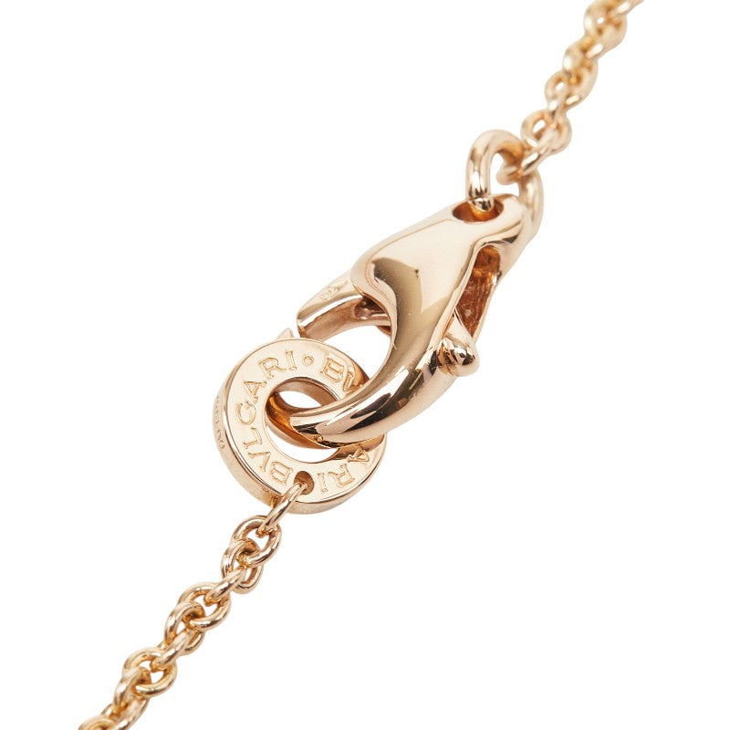BVLGARI ブルガリ ブルガリブルガリ K18PG ピンクゴールド / ホワイトシェル / ダイヤモンド 358375 チェーン ペンダント ネックレス ダイヤ 0.34ct レディース A