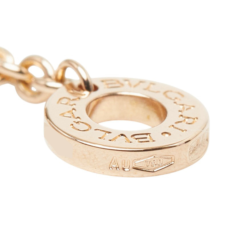 BVLGARI ブルガリ ブルガリブルガリ K18PG ピンクゴールド / ホワイトシェル / ダイヤモンド 358375 チェーン ペンダント ネックレス ダイヤ 0.34ct レディース A