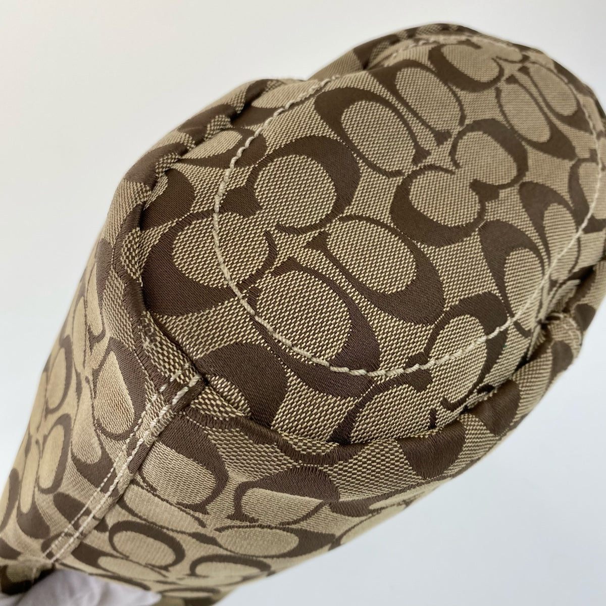 12765
COACH コーチ シグネチャー ブラウン オレンジ キャンバス / レザー L0793-11437 ホーボー ショルダーバッグ ダッフルバッグ  レディース