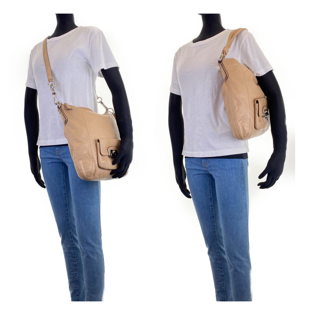 12758
COACH コーチ 2way 斜め掛け可能 ブラウン レザー C1069-14783 ホーボー ショルダーバッグ ハンドバッグ  レディース AB5