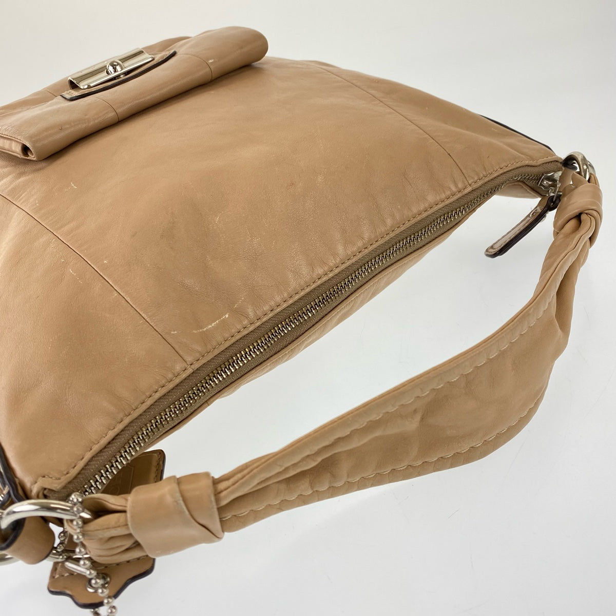 12758
COACH コーチ 2way 斜め掛け可能 ブラウン レザー C1069-14783 ホーボー ショルダーバッグ ハンドバッグ  レディース AB5