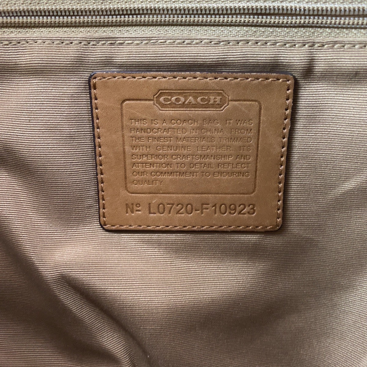 12754
COACH コーチ ミニシグネチャー ブラウン キャンバス / レザー L0720-F10923 ホーボー ショルダーバッグ ハンドバッグ  レディース