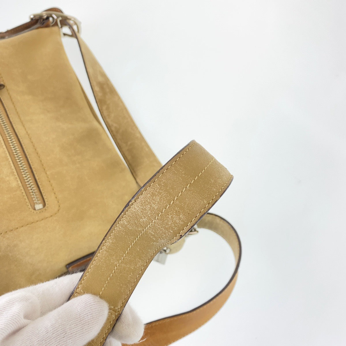 COACH コーチ 斜め掛け ベージュ ブラウン レザー 0893-F01415 ショルダーバッグ ポシェット  レディース