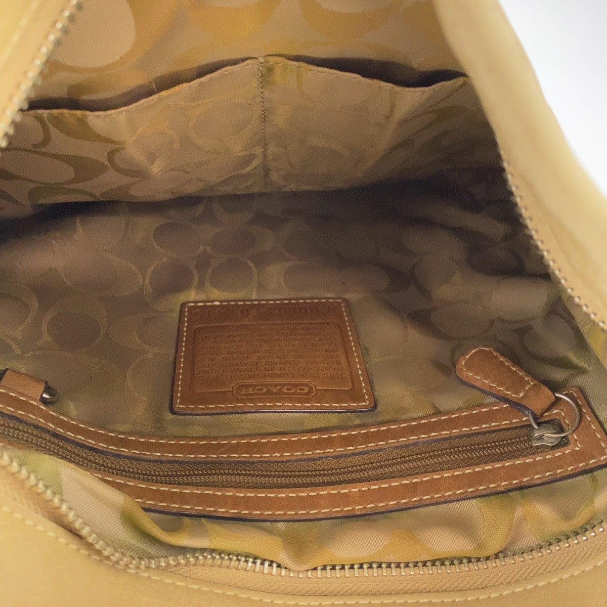 COACH コーチ 斜め掛け ベージュ ブラウン レザー 0893-F01415 ショルダーバッグ ポシェット  レディース