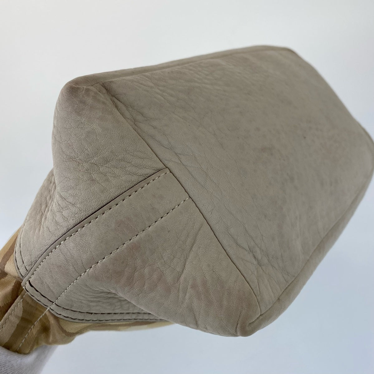 12753
COACH コーチ シグネチャー ベージュ キャンバス / レザー A063-7656 ホーボー ショルダーバッグ  レディース AB5