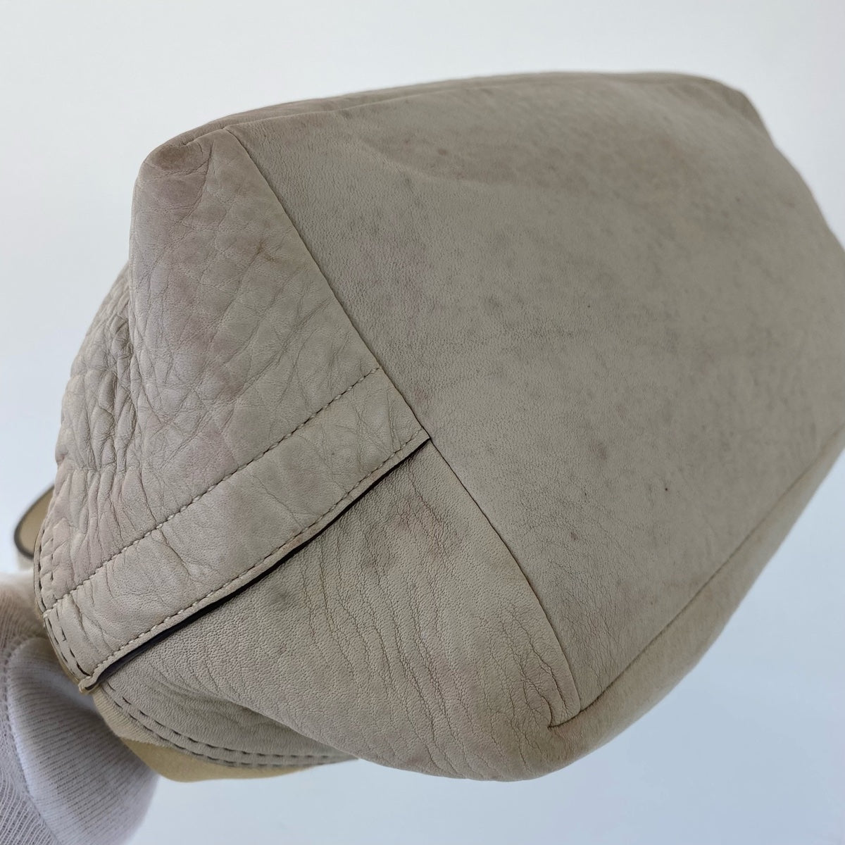 12753
COACH コーチ シグネチャー ベージュ キャンバス / レザー A063-7656 ホーボー ショルダーバッグ  レディース AB5