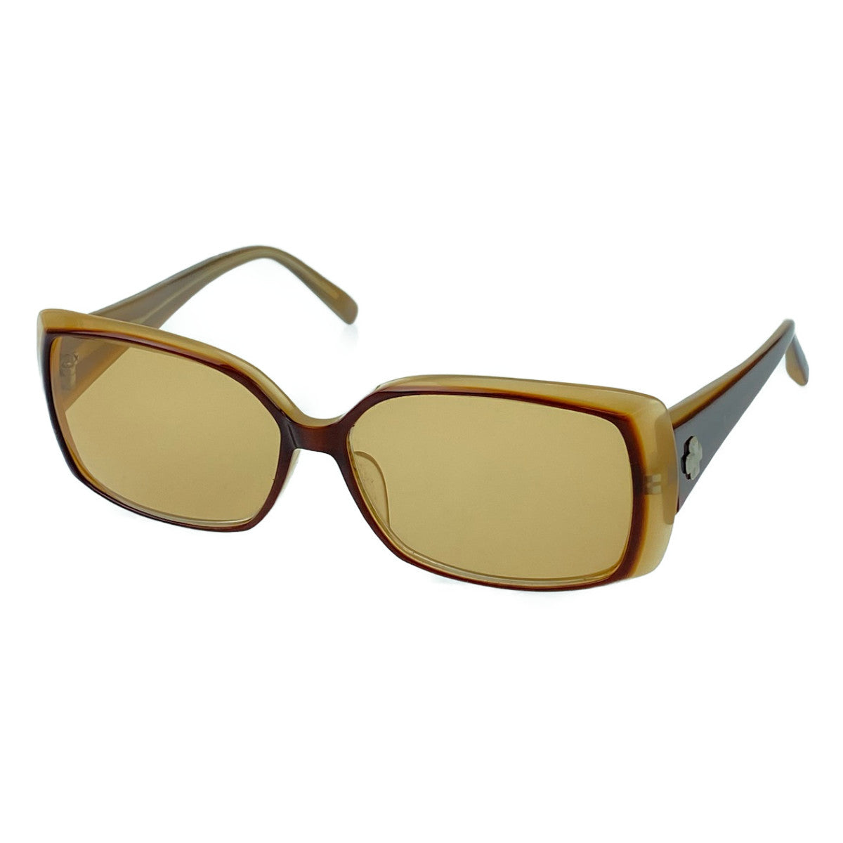 12752
 BALLY Vintage Brown Plastic BY25621 54□13 135 Sunglasses Square Men's