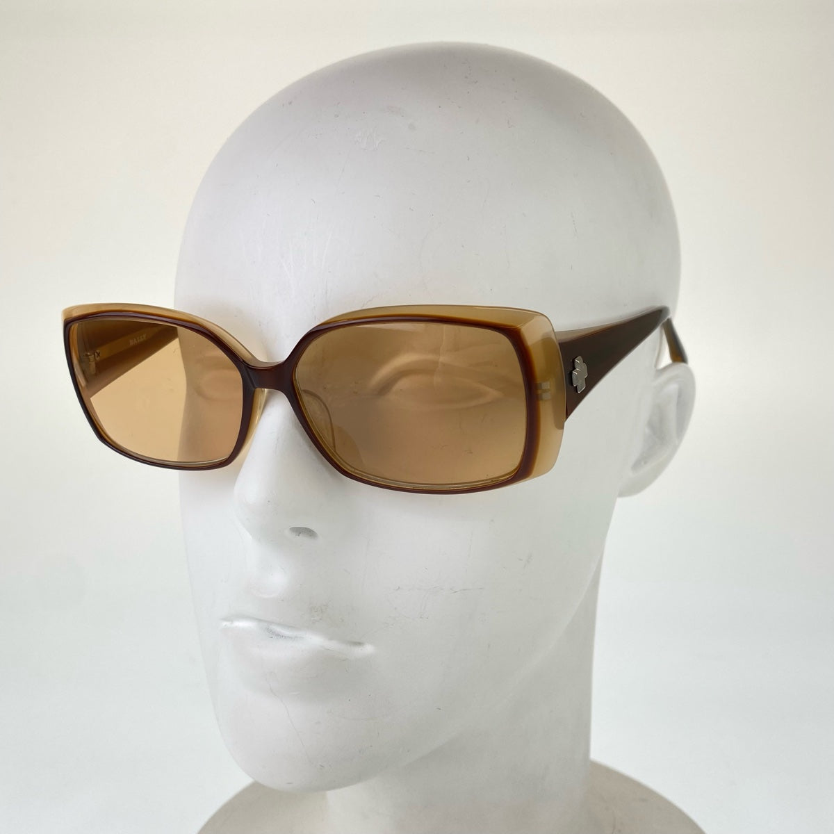 12752
 BALLY Vintage Brown Plastic BY25621 54□13 135 Sunglasses Square Men's