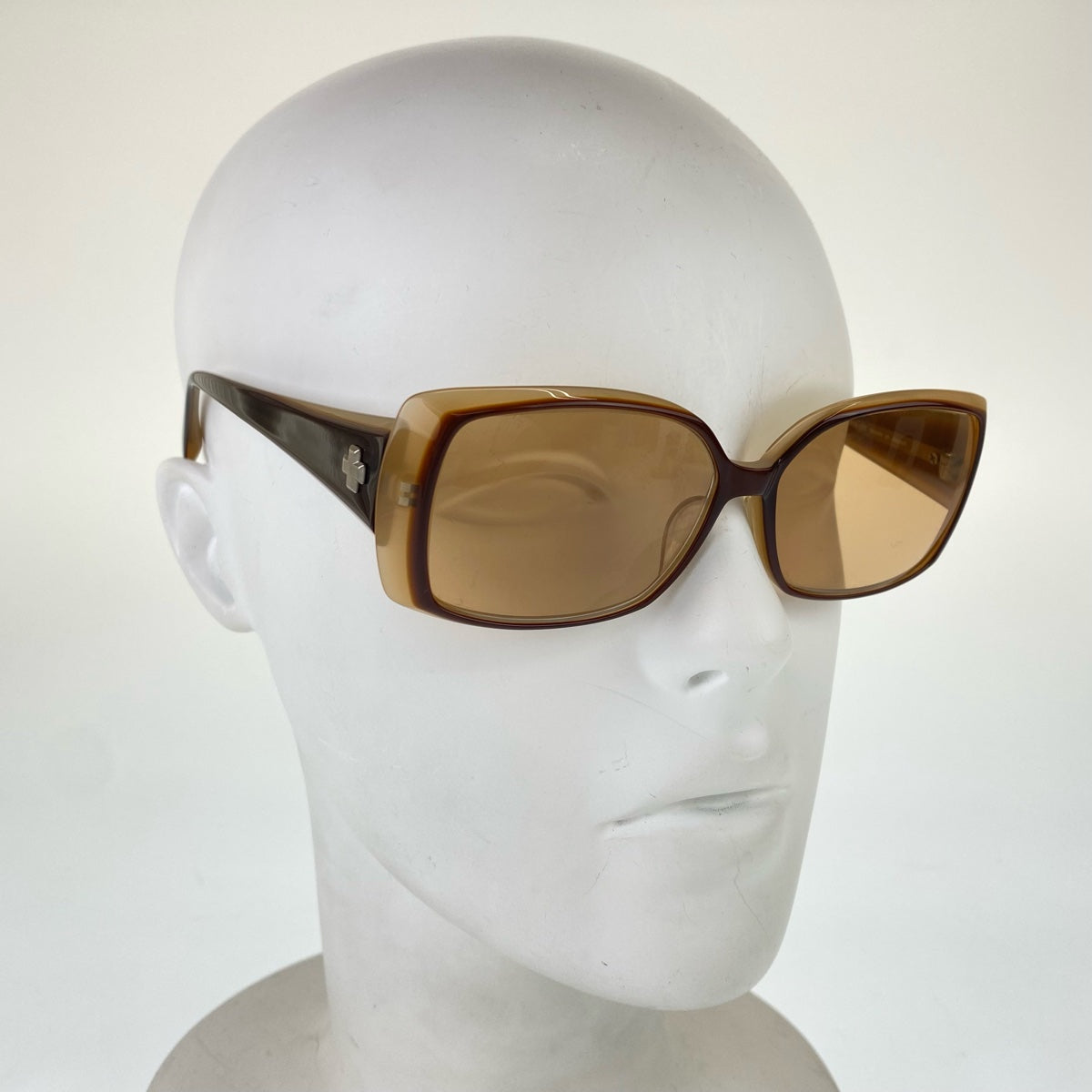 12752
 BALLY Vintage Brown Plastic BY25621 54□13 135 Sunglasses Square Men's