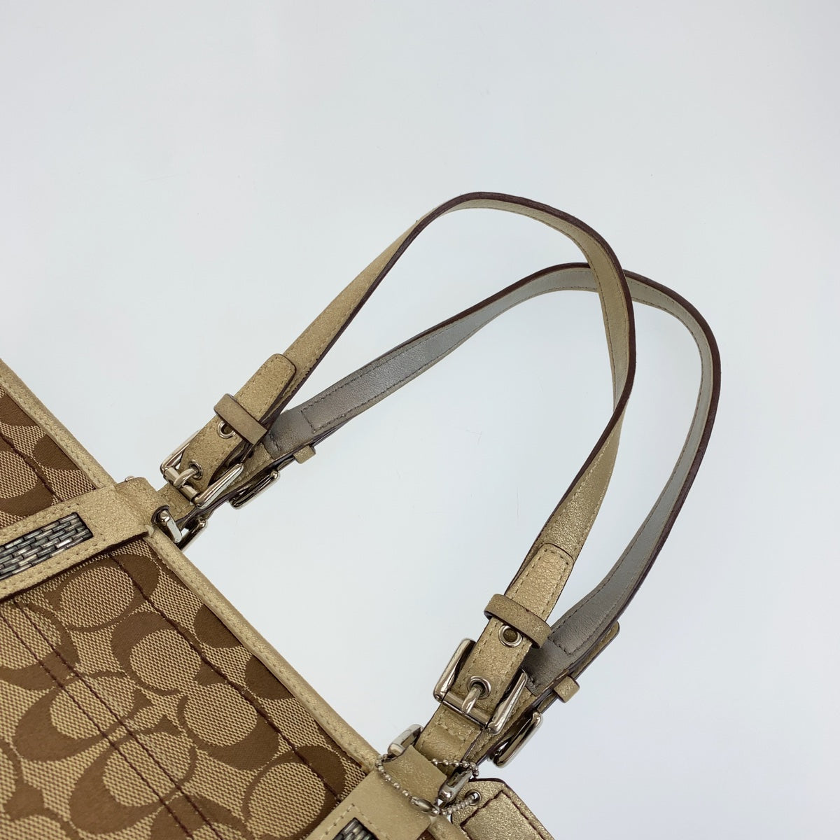 12751
COACH コーチ シグネチャー ブラウン レザー / キャンバス G05J-8K52 トートバッグ ショルダーバッグ ハンドバッグ  レディース AB5