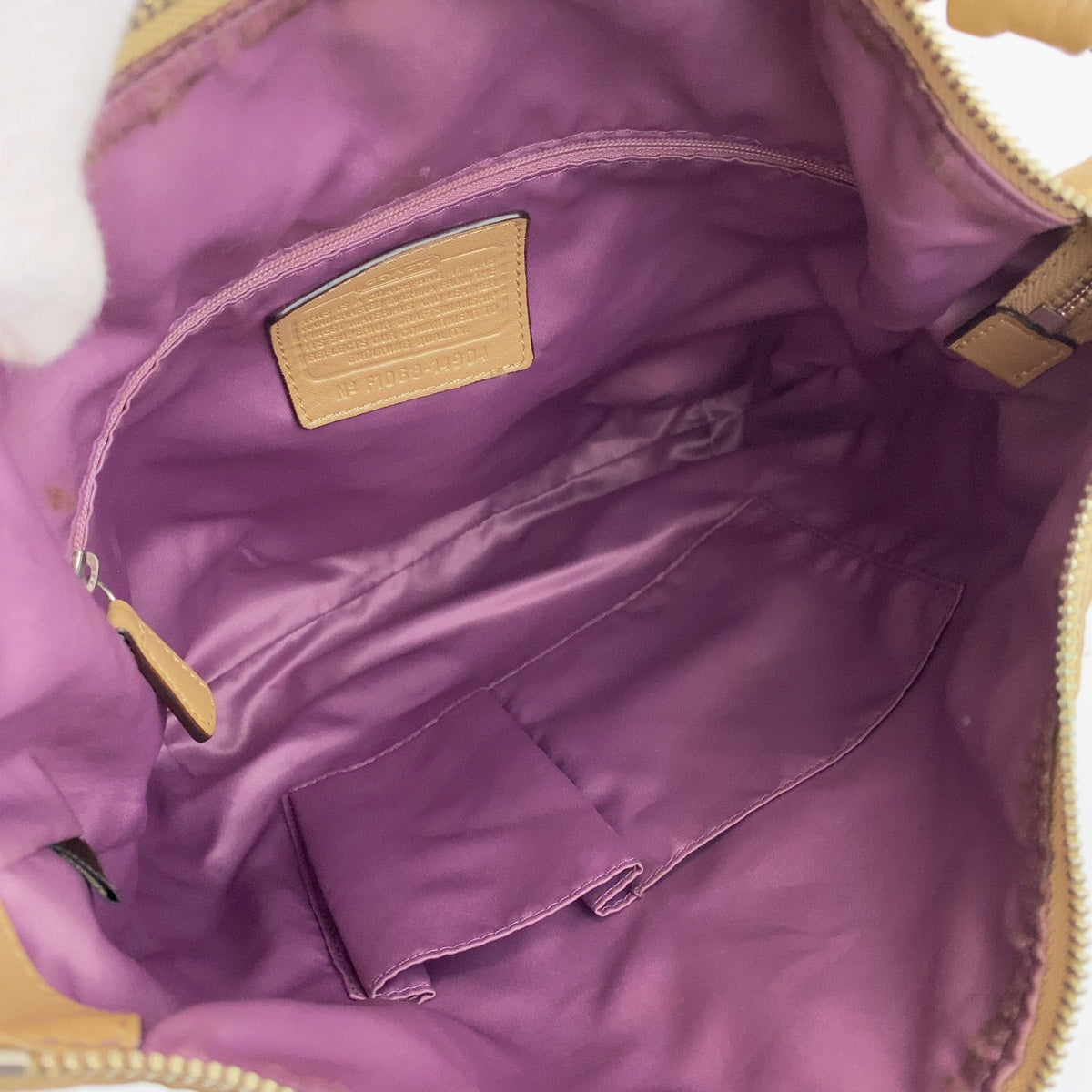 12750
COACH コーチ シグネチャー ブラウン レザー / キャンバス F1068-14904 ホーボー ショルダーバッグ  レディース AB5