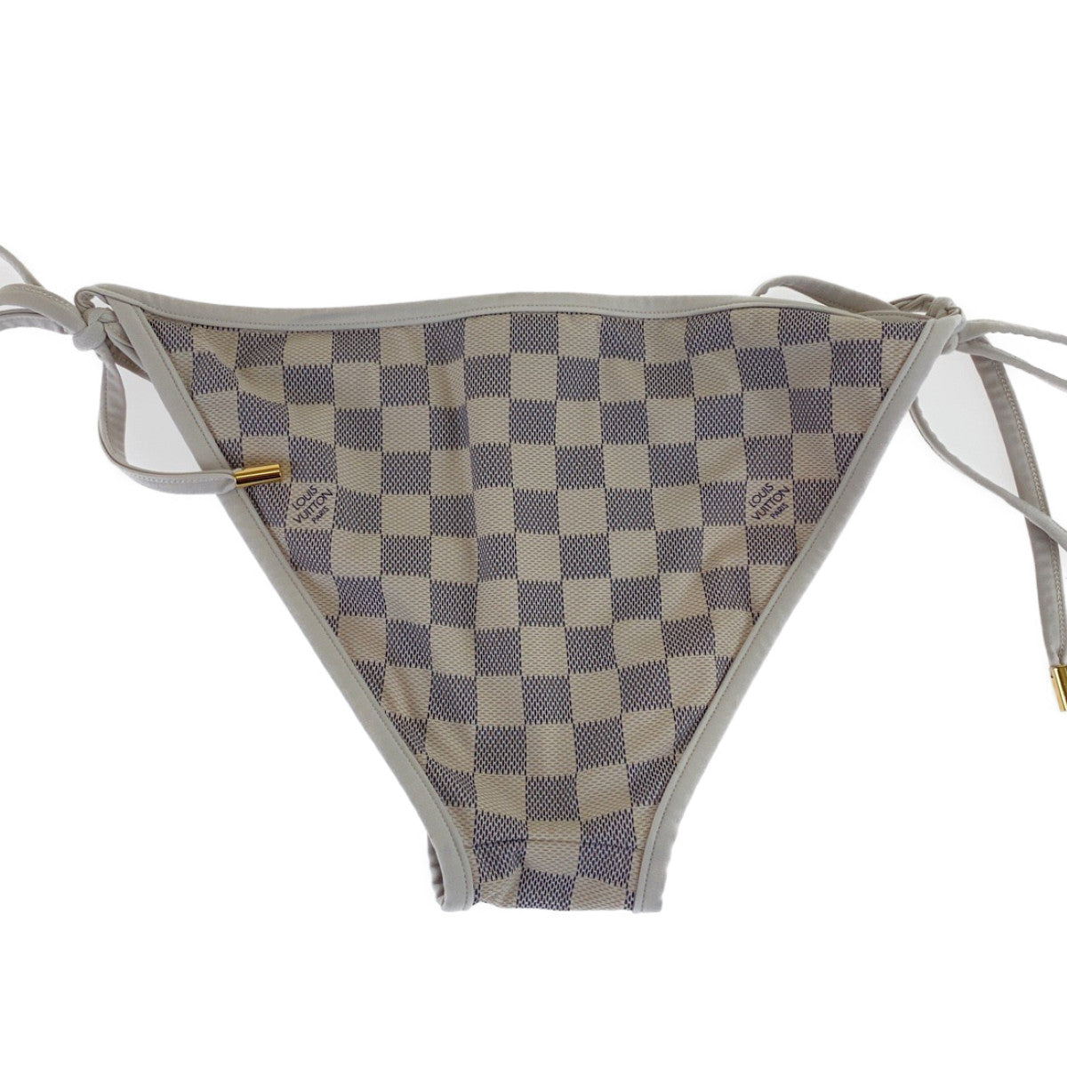 B-106
LOUIS VUITTON ルイヴィトン ダミエアズール サイズ34 ホワイト ナイロン / ポリウレタン 水着 ビキニ スイムウェア  レディース