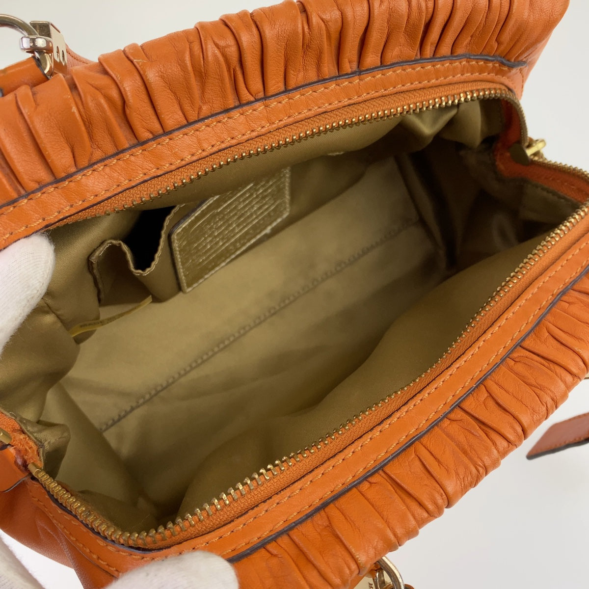 12745
COACH コーチ マディソン オレンジ レザー M1394-30782 トートバッグ ハンドバッグ ショルダーバッグ  レディース