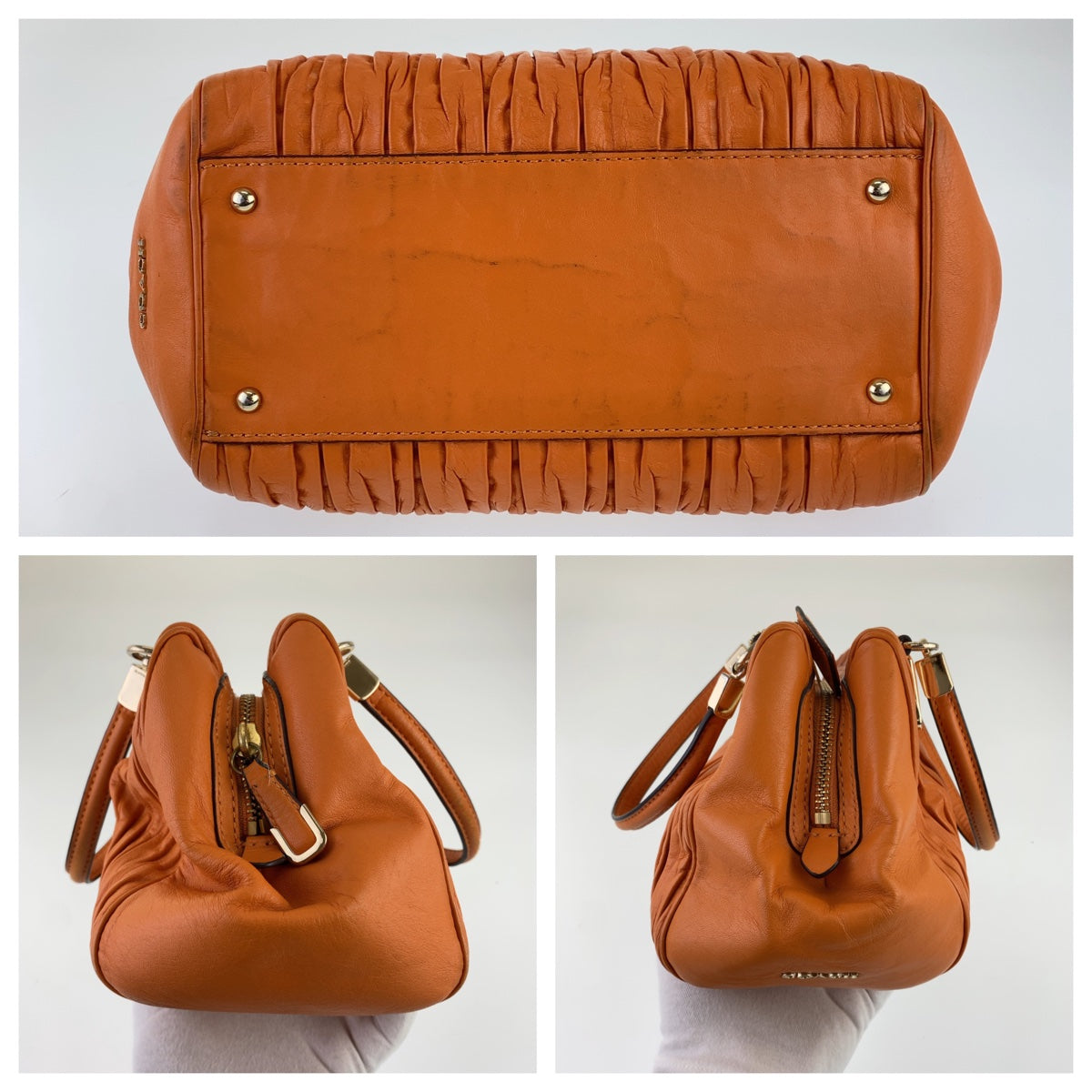 12745
COACH コーチ マディソン オレンジ レザー M1394-30782 トートバッグ ハンドバッグ ショルダーバッグ  レディース