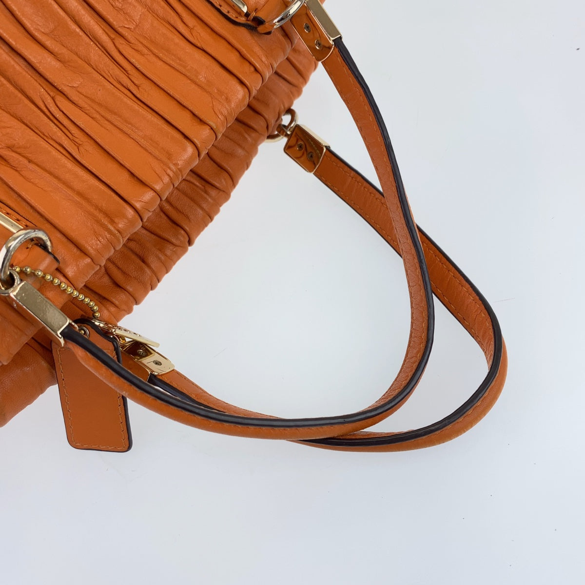 12745
COACH コーチ マディソン オレンジ レザー M1394-30782 トートバッグ ハンドバッグ ショルダーバッグ  レディース