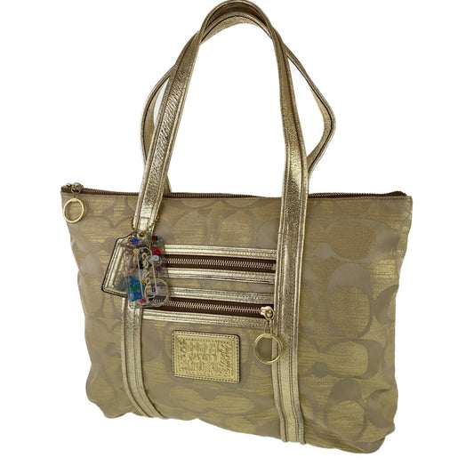 COACH コーチ シグネチャー ゴールド レザー / キャンバス K0994-13826 ハンドバッグ トートバッグ ショルダーバッグ  レディース