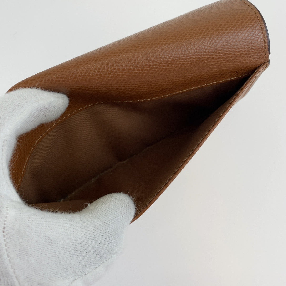 12744
 COACH Brown Leather Long Wallet Billfold for Women