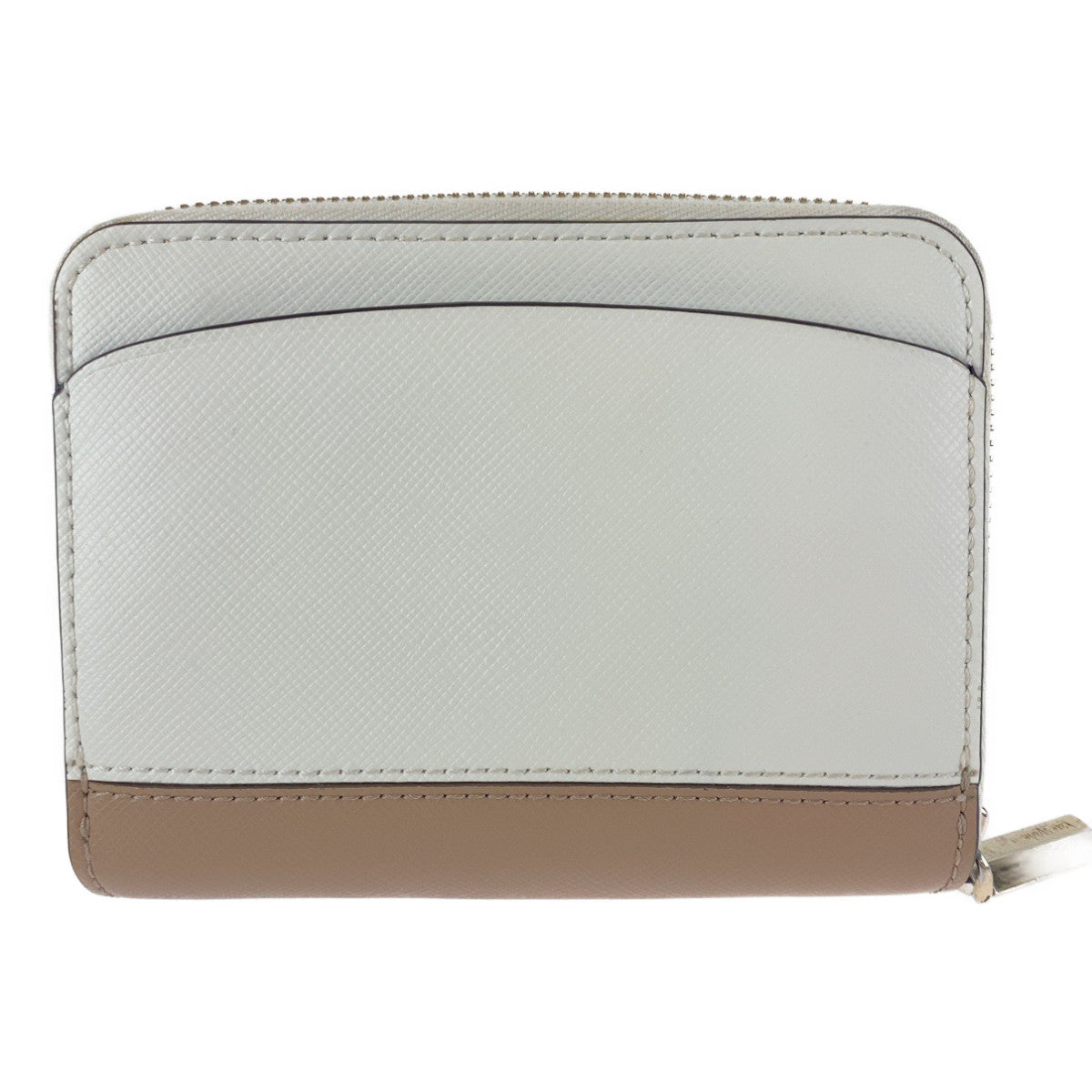 H-00247
Kate Spade ケイトスペード ホワイト　ベージュ PVC 二つ折り財布  レディース