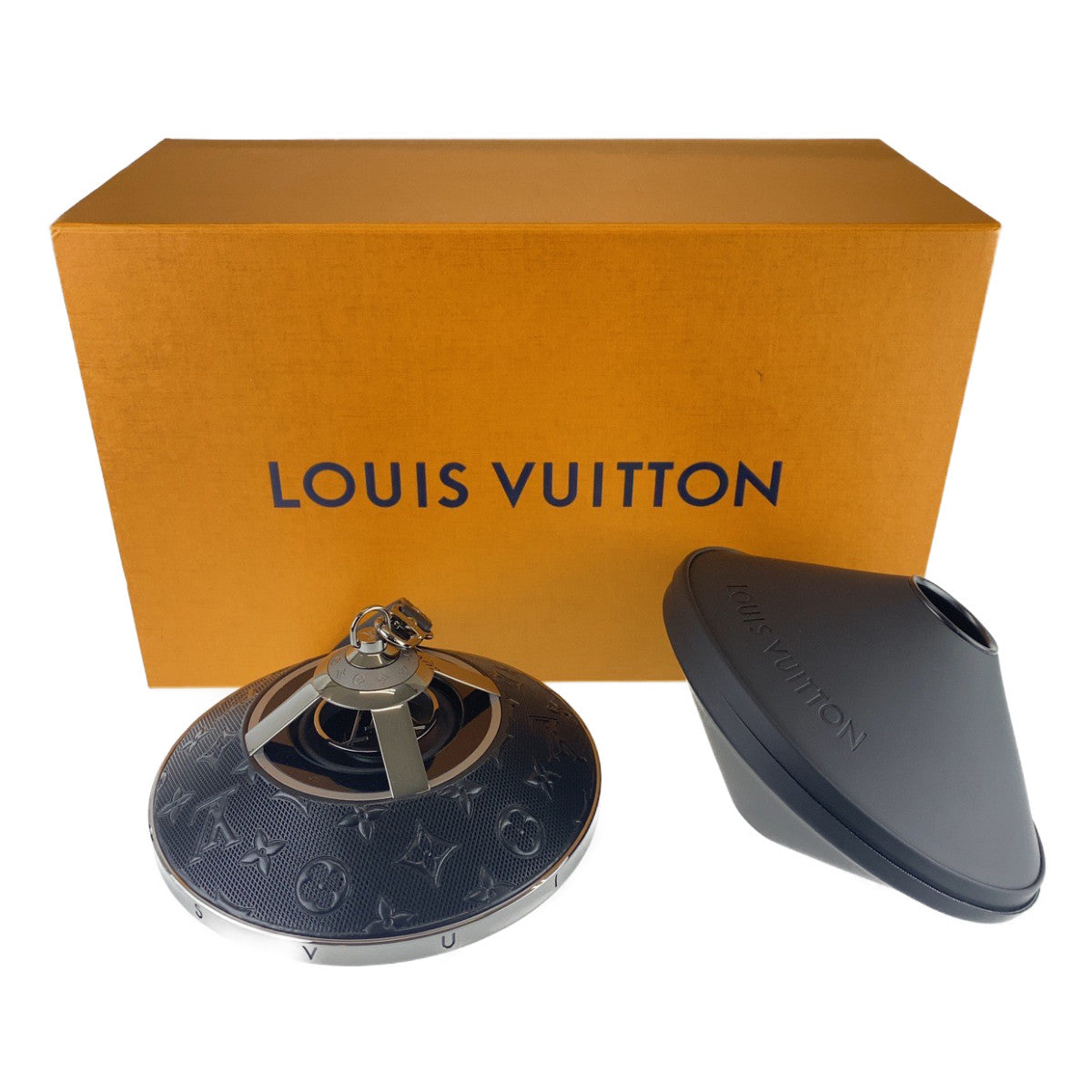 10007
LOUIS VUITTON ルイヴィトン モノグラム ホライゾン ライトアップスピーカー ブラック メタル QAC000 Bluetoothスピーカー