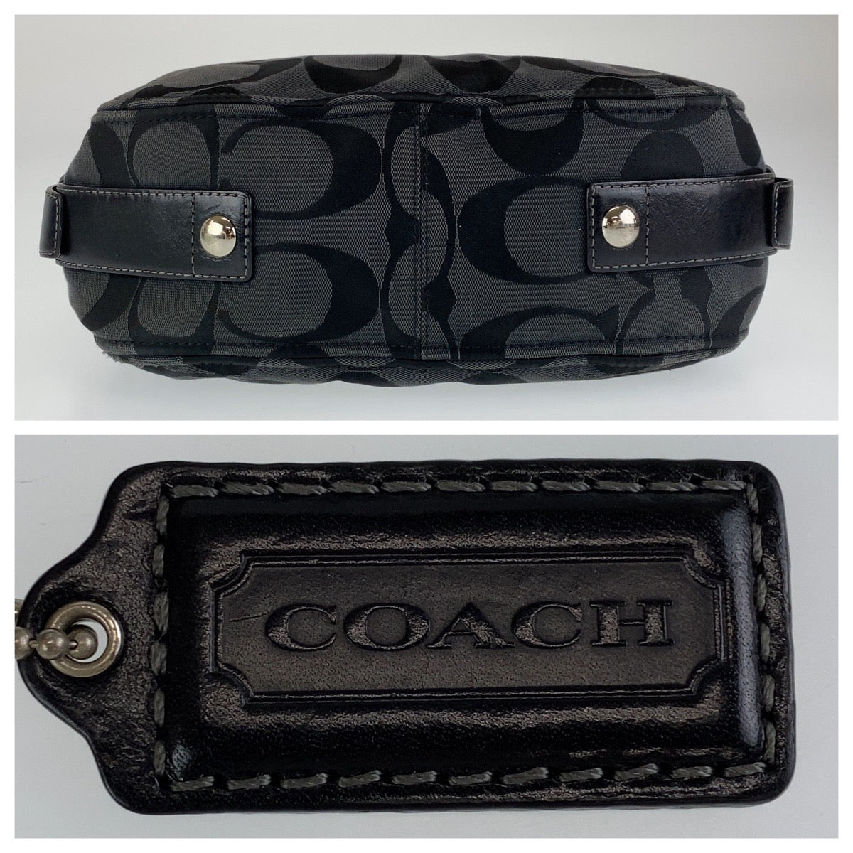 12738
COACH コーチ シグネチャー ゾーイ ブラック キャンバス / レザー 12674 ホーボー 2way ショルダーバッグ ハンドバッグ  レディース