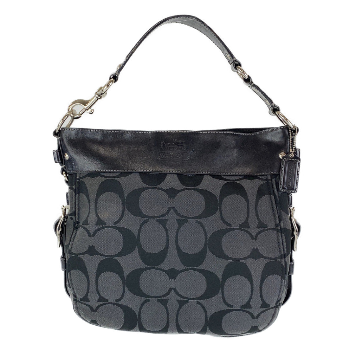 12738
COACH コーチ シグネチャー ゾーイ ブラック キャンバス / レザー 12674 ホーボー 2way ショルダーバッグ ハンドバッグ  レディース