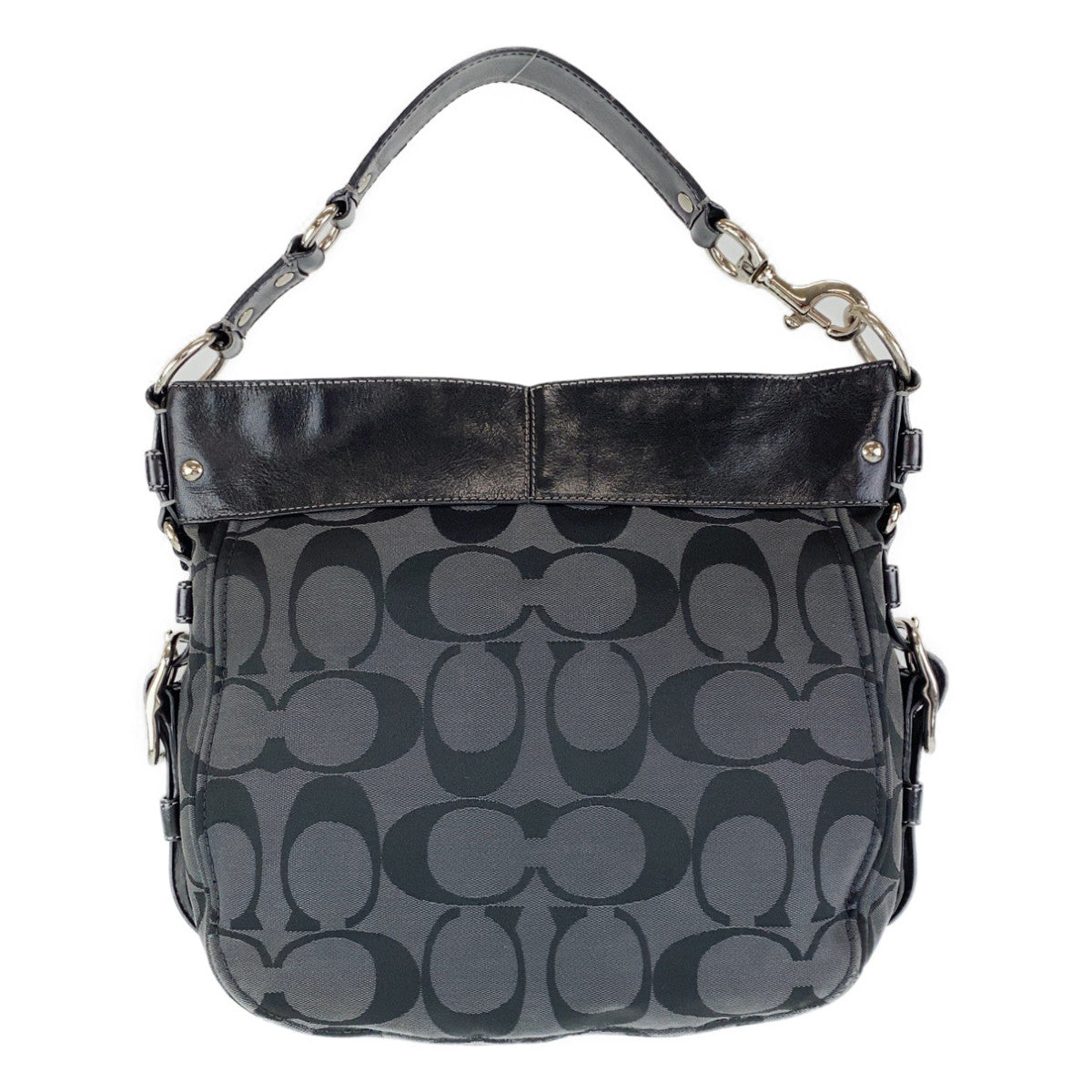 12738
COACH コーチ シグネチャー ゾーイ ブラック キャンバス / レザー 12674 ホーボー 2way ショルダーバッグ ハンドバッグ  レディース