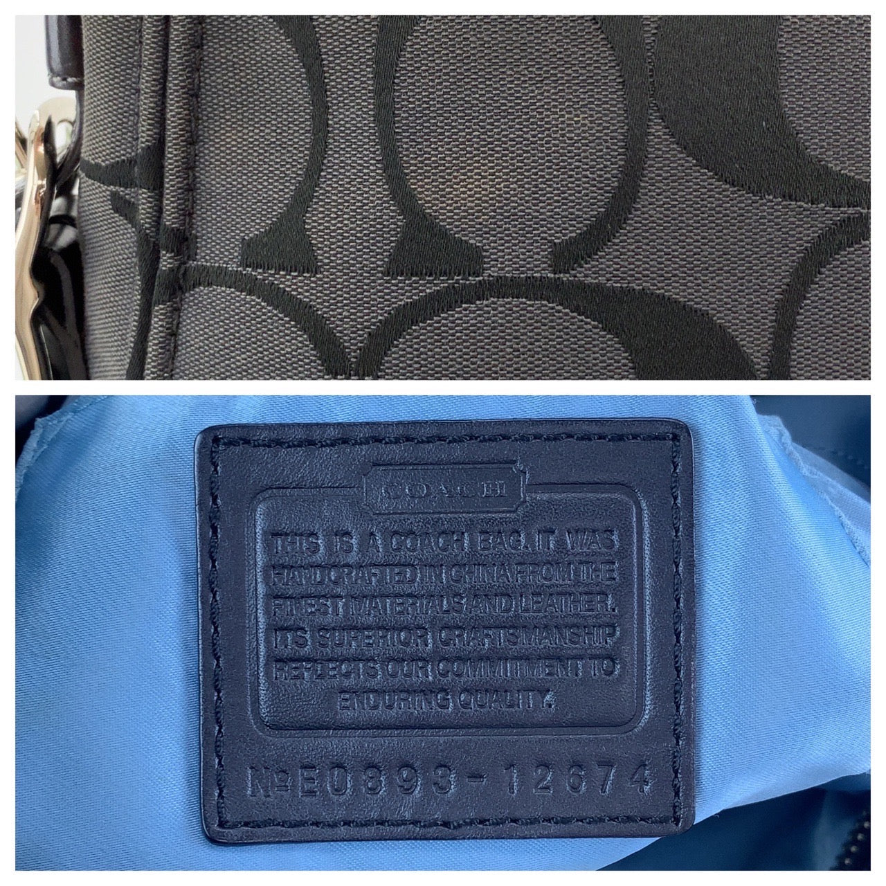 12738
COACH コーチ シグネチャー ゾーイ ブラック キャンバス / レザー 12674 ホーボー 2way ショルダーバッグ ハンドバッグ  レディース