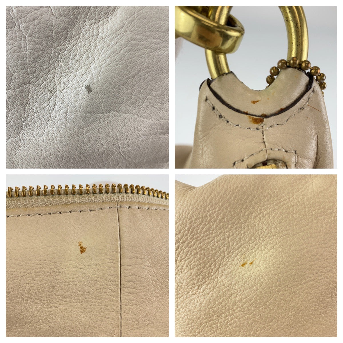 COACH コーチ クリスティン ホーボー ベージュ レザー 16808 肩掛け 2way ショルダーバッグ ハンドバッグ  レディース