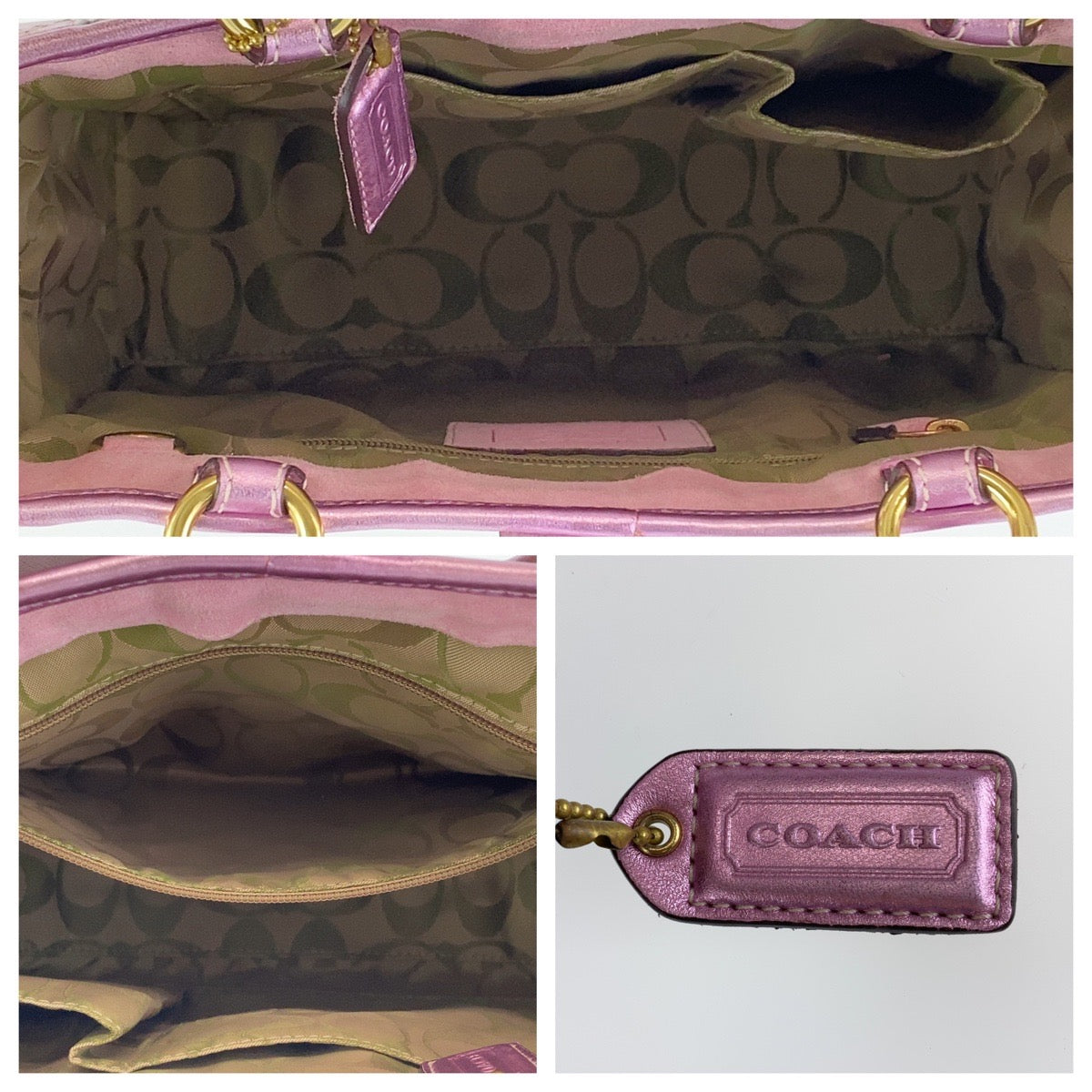 COACH コーチ ボクシー ストロー トート かごバッグ ピンク ベージュ ストロー / レザー L04K-4419 トートバッグ ハンドバッグ かごバッグ  レディース