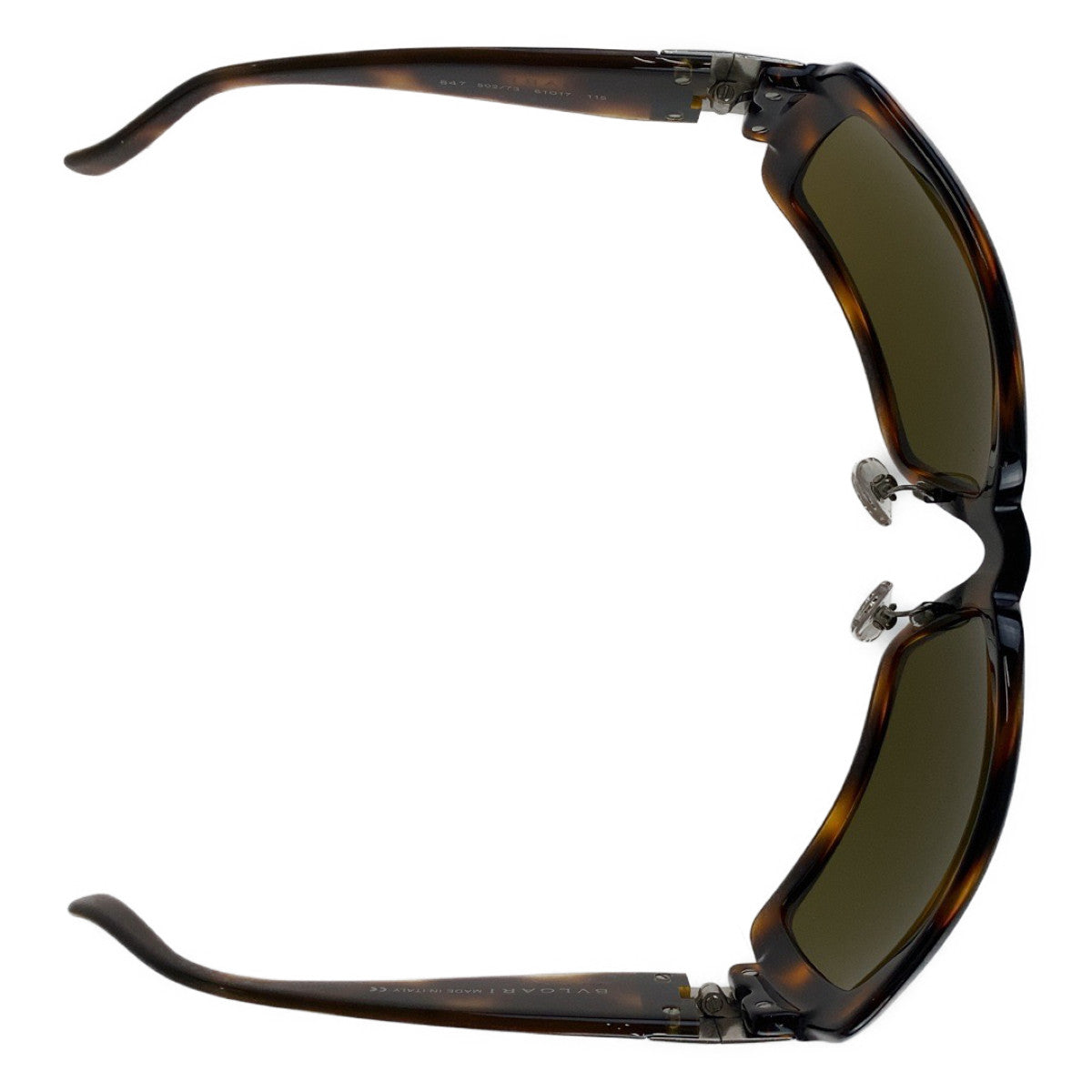 12741
BVLGARI ブルガリ ブラウン プラスチック 847 502/73 61□17 115 サングラス スクエア  レディース AB5