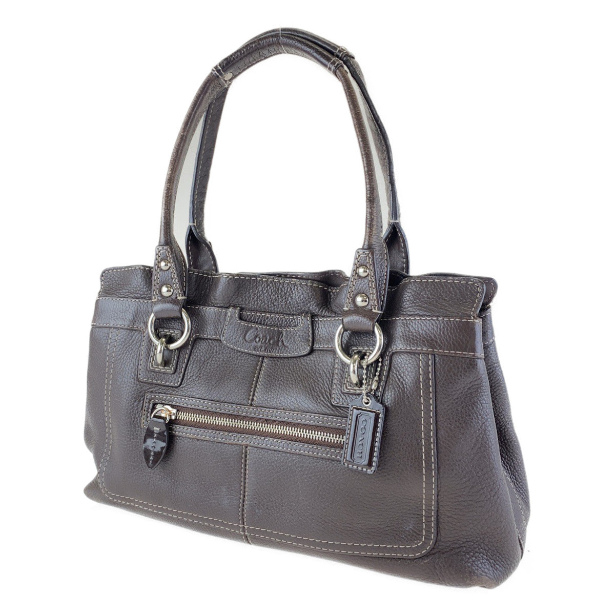 COACH コーチ ペネロピ ショッパー ブラウン レザー F14686 トートバッグ ハンドバッグ  レディース