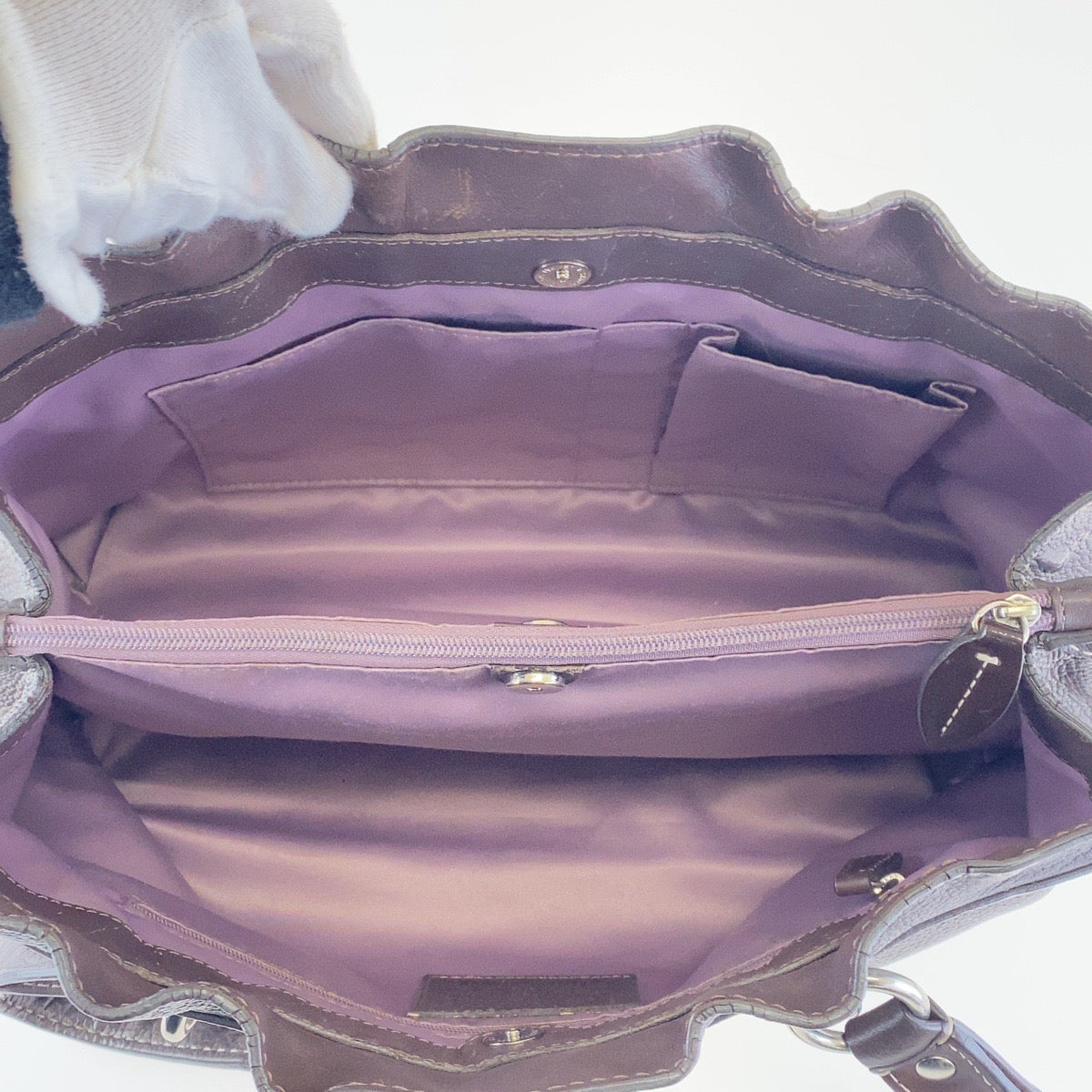COACH コーチ ペネロピ ショッパー ブラウン レザー F14686 トートバッグ ハンドバッグ  レディース