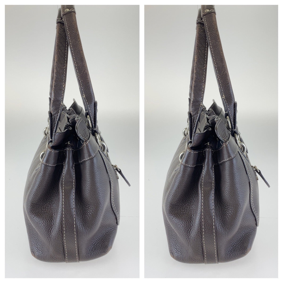 COACH コーチ ペネロピ ショッパー ブラウン レザー F14686 トートバッグ ハンドバッグ  レディース