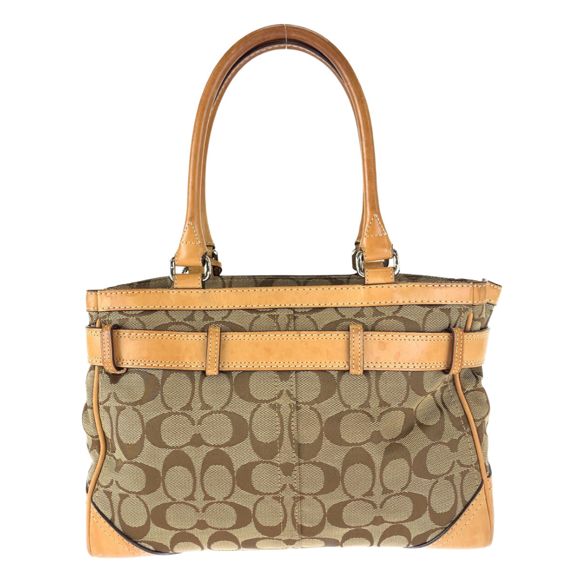 12737
COACH コーチ シグネチャー ブラウン キャンバス / レザー 8K06 トートバッグ ショルダーバッグ  レディース