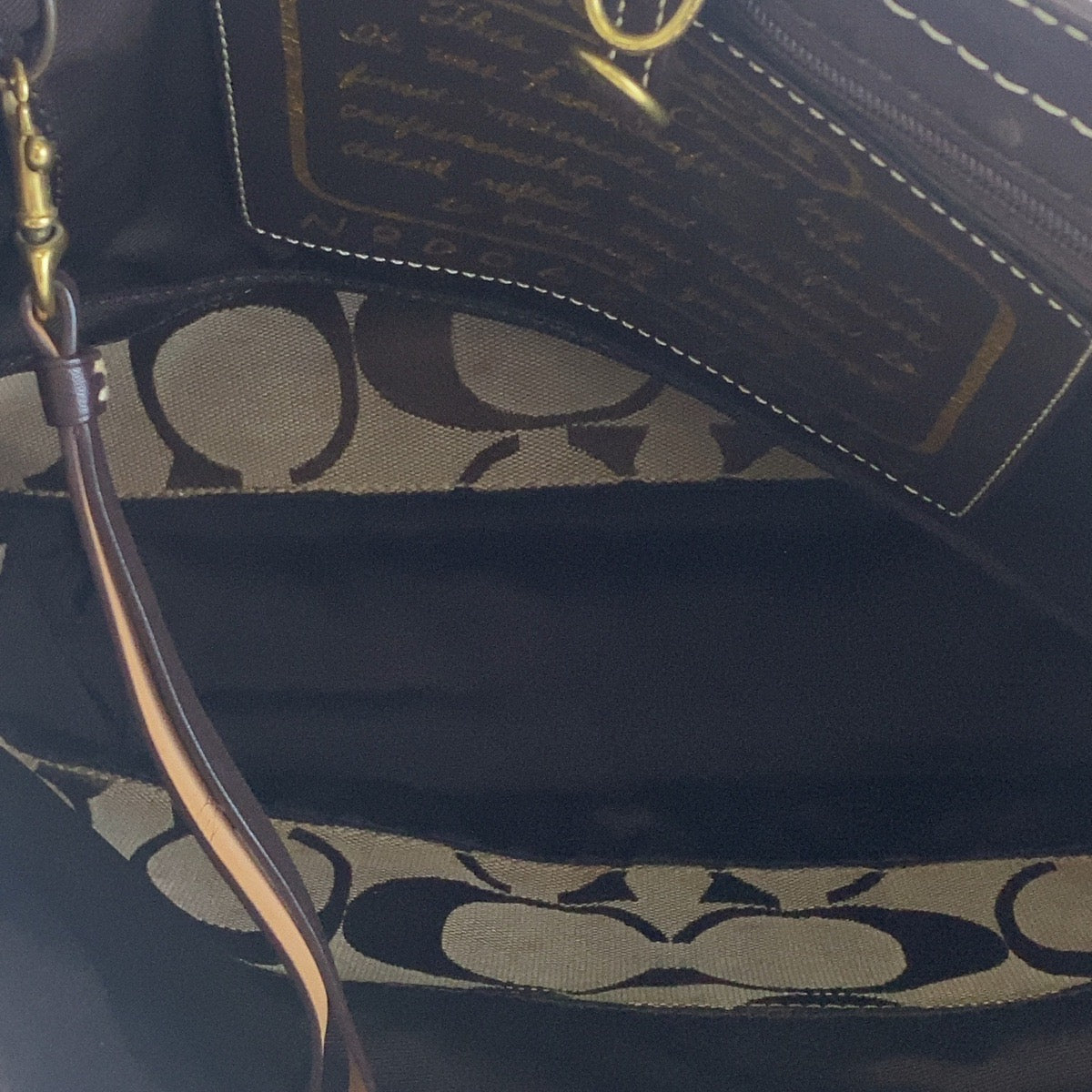 COACH コーチ シグネチャー ベージュ ブラウン レザー 肩がけショルダーバッグ トートバッグ  レディース