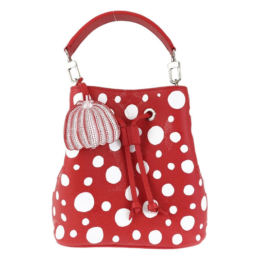 13629
LOUIS VUITTON ルイヴィトン LV×YK ネオノエ BB 草間彌生 日本限定モデル レッド シルバー金具 レザー M46413 2way ショルダーバッグ ハンドバッグ  レディース N420