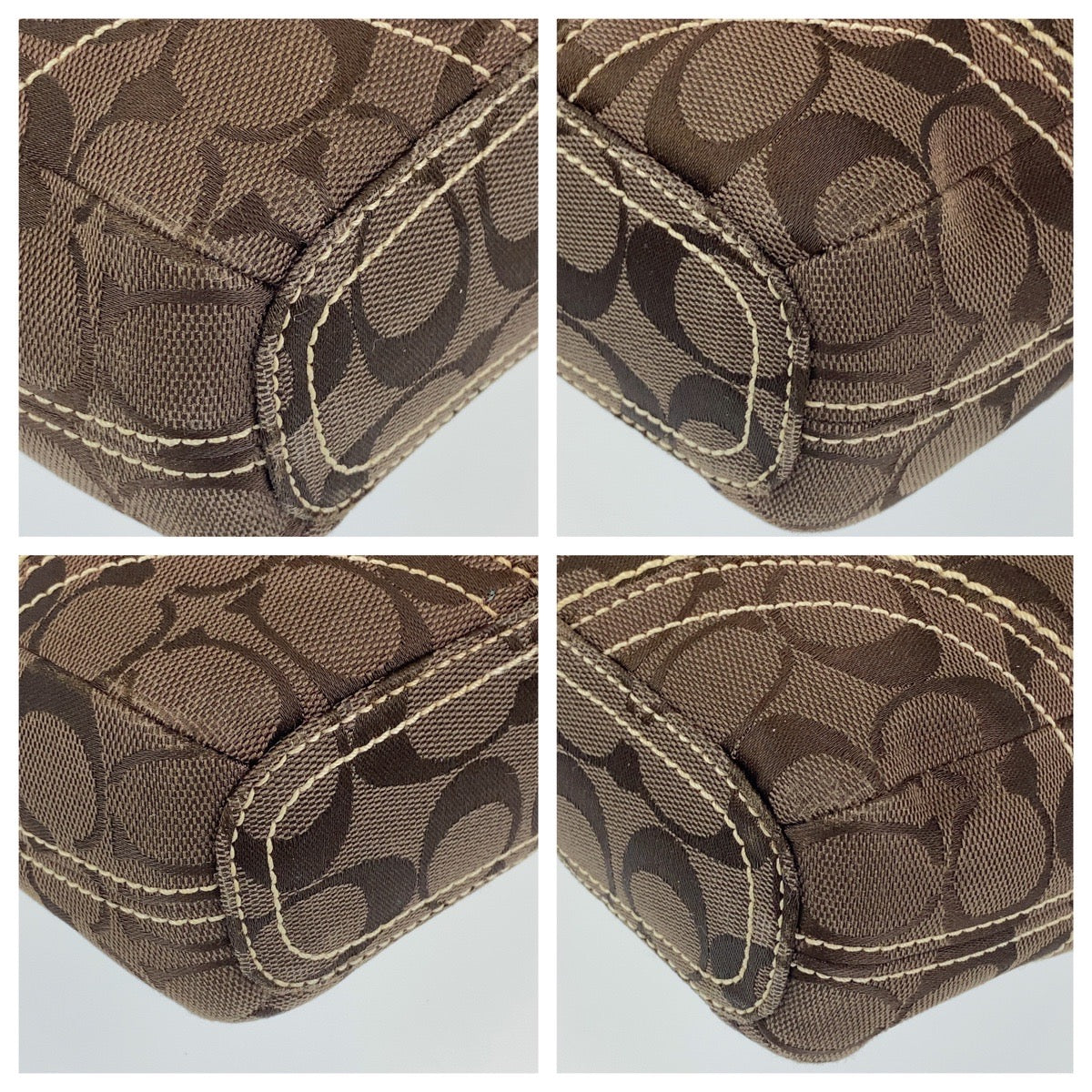 COACH コーチ シグネチャー ブラウン レザー ショルダーバッグ 肩掛け  レディース